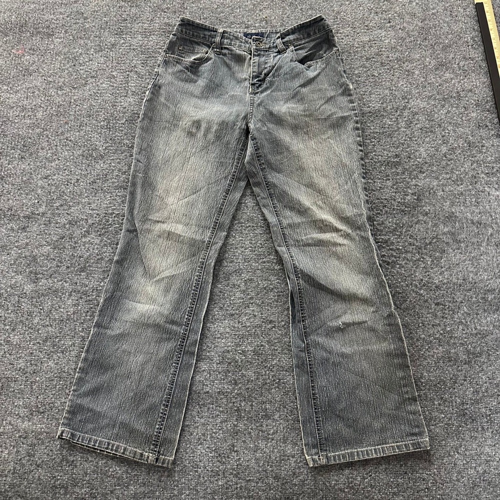 Sonoma Jeans Womens Size 8 Short Gray Bootcut Stretch Denim Faded Casual 18990